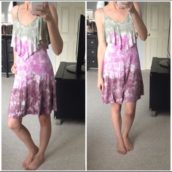 Tie dye Ombré ruffle tank dress - Picture 1 of 1